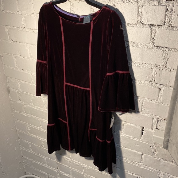 Gabby Skye Dresses & Skirts - Wine colored velvet boho dress